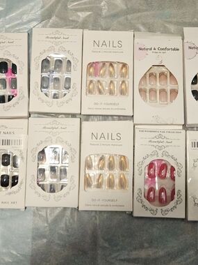 Assorted Press-On Nail Sets Lot (16 Sets)